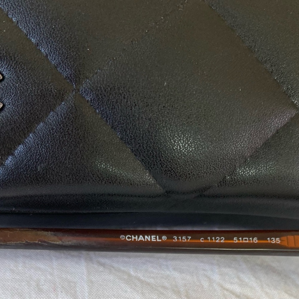 Chanel Brown Rectangular Glasses With Case - image 5